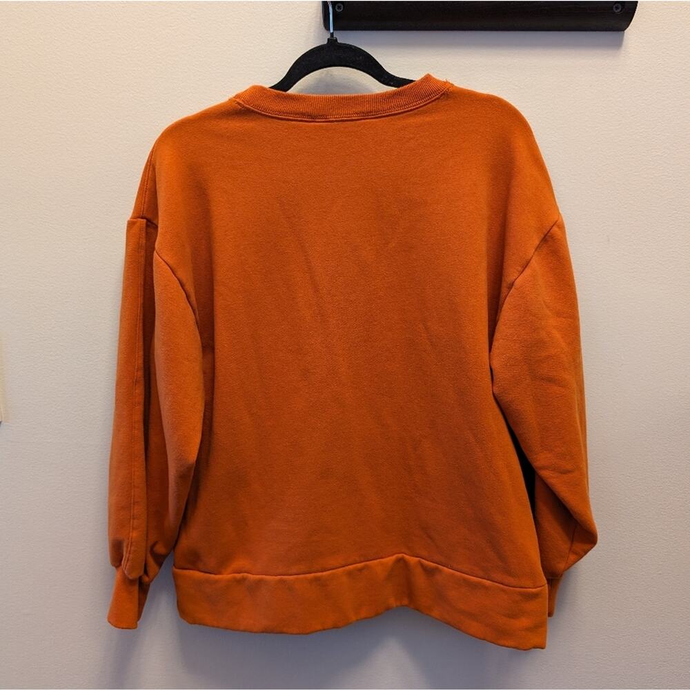 Athleta Retroplush Crew neck Sweatshirt Orange | Size M - Picture 6 of 6